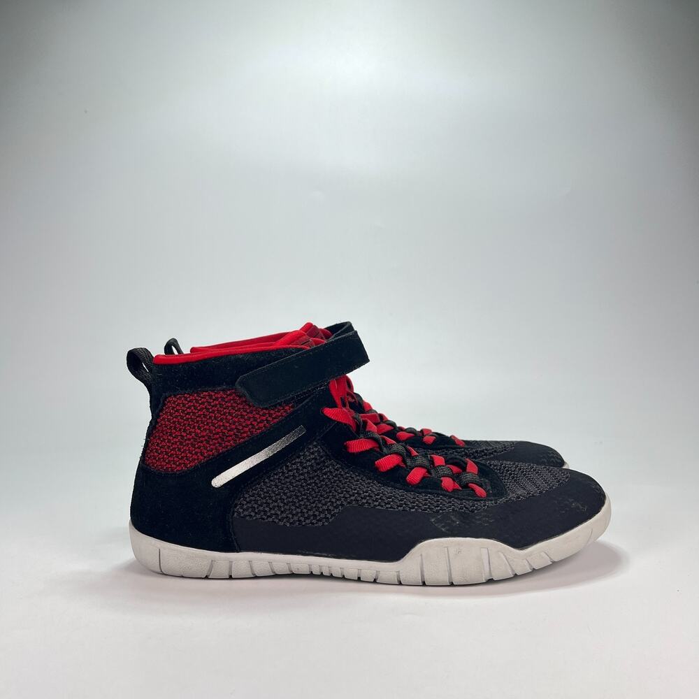 Sisttke Black Red Mid Top Athletic Lace Up Boxing Wrestling Shoes Men's Size 8